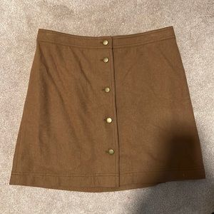 Madewell Wool-Blend Button-Front Mini Skirt